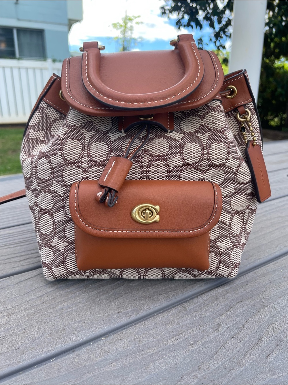 Coach Mini Riya Drawstring Backpack